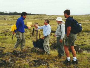 Clemente instructs a survey team 