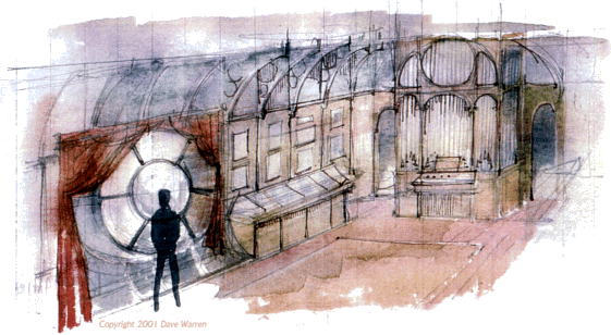 The Salon, looking forward, Copyright 2001 Dave Warren