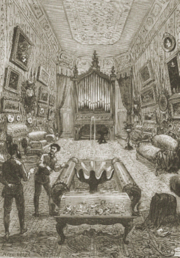 "Un vaste quadrilat�re � pans coup�s." - Riou's salon