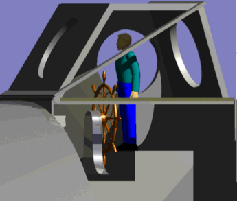 The wheelhouse in raised position